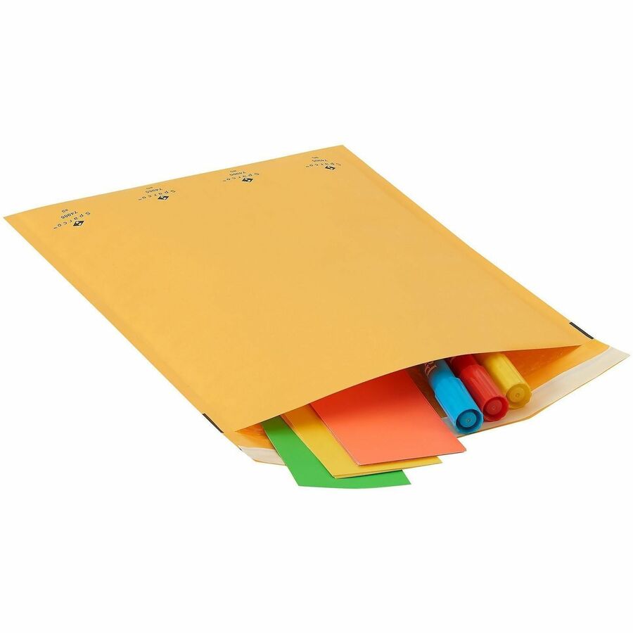 Bubble - #5 - 10 1/2" Width x 16" Length - Self-sealing - Kraft - Kraft - 100 / Carton