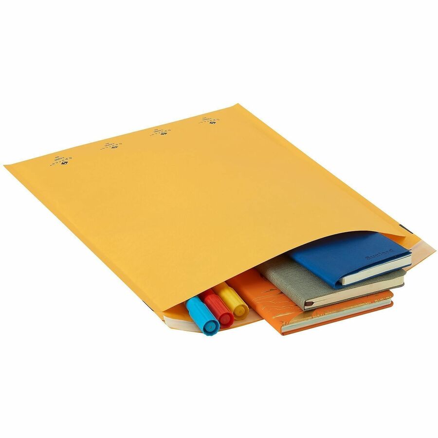 Bubble - #6 - 12 1/2" Width x 19" Length - Self-sealing - Kraft - Kraft - 50 / Carton