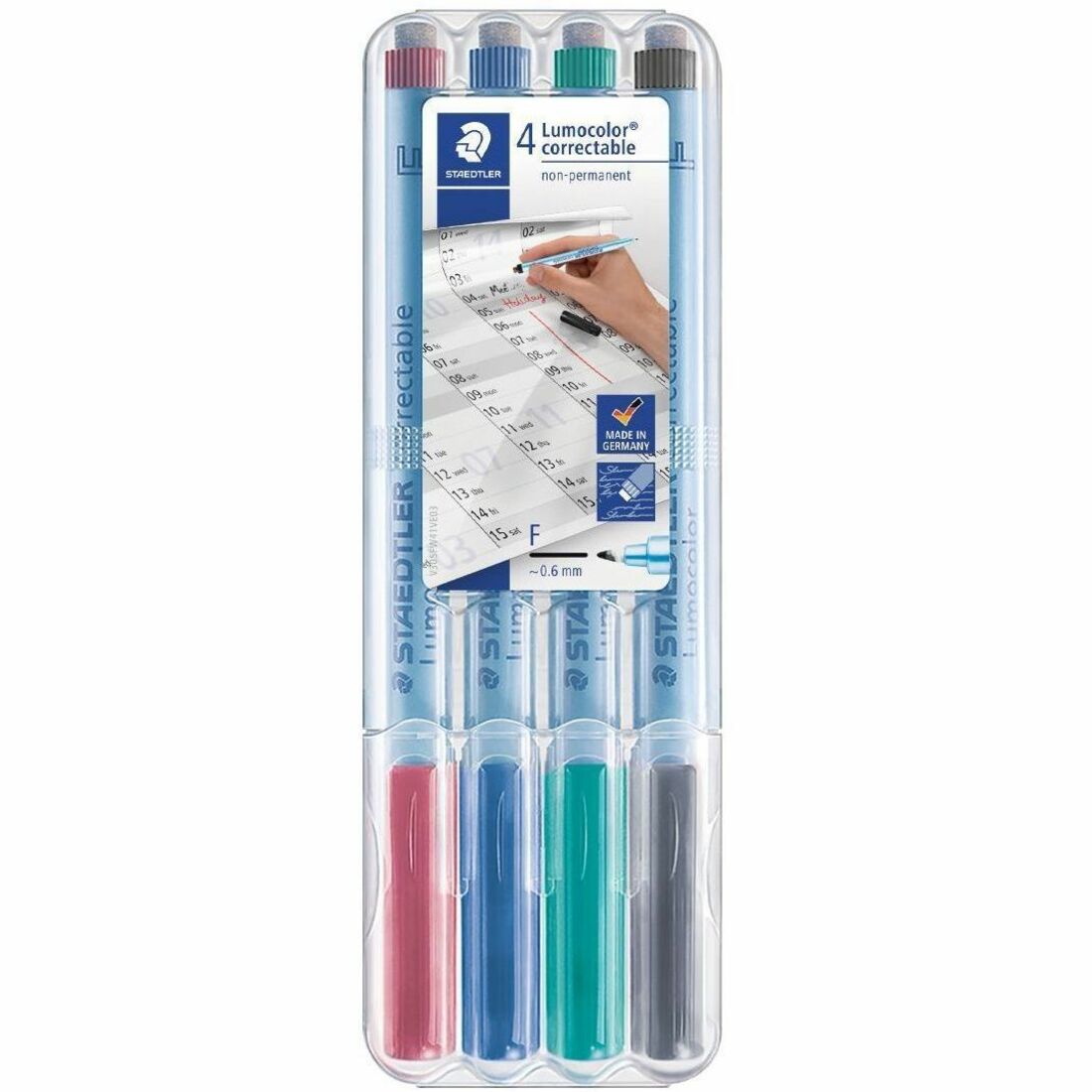 0.6 mm Fine Marker Point - Refillable - Assorted Ink - Polypropylene Barrel - 4 / Set