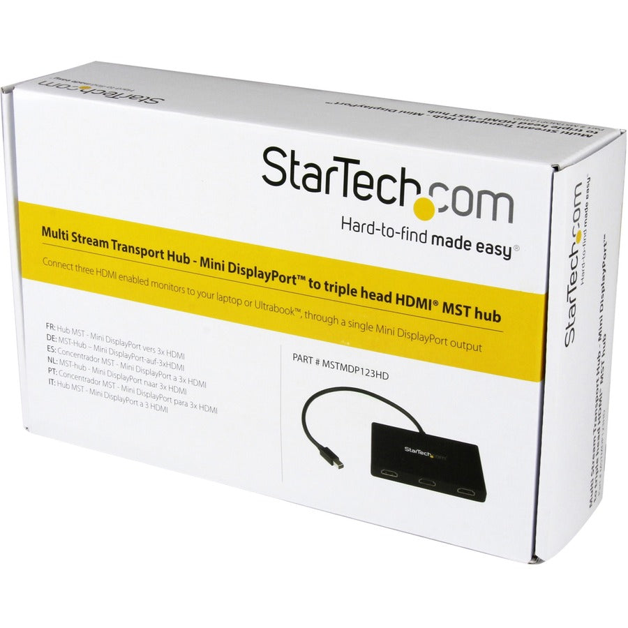 StarTech.com MST Hub - Mini DisplayPort to 3x HDMI