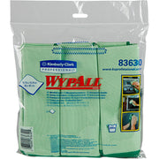 Wypall Microfiber Cloths, General Purpose, Green, 15.75" x 15.75", 6 Cloths per Pack, 4 Packs per Carton