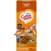 Coffee mate Pumpkin Spice Nondairy Liquid Creamer Singles - Pumpkin Spice Flavor - 0.38 fl oz (11 mL) - 50 Serving - 50 / Box