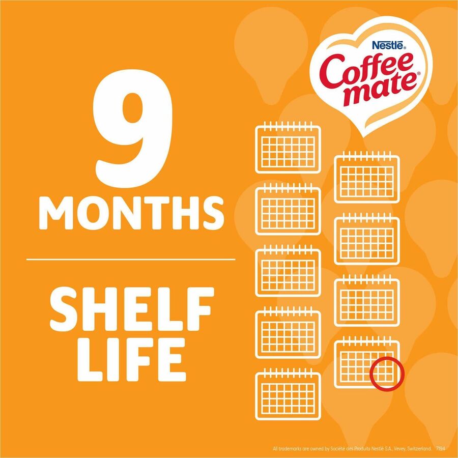 Coffee mate Pumpkin Spice Nondairy Liquid Creamer Singles - Pumpkin Spice Flavor - 0.38 fl oz (11 mL) - 50 Serving - 50 / Box