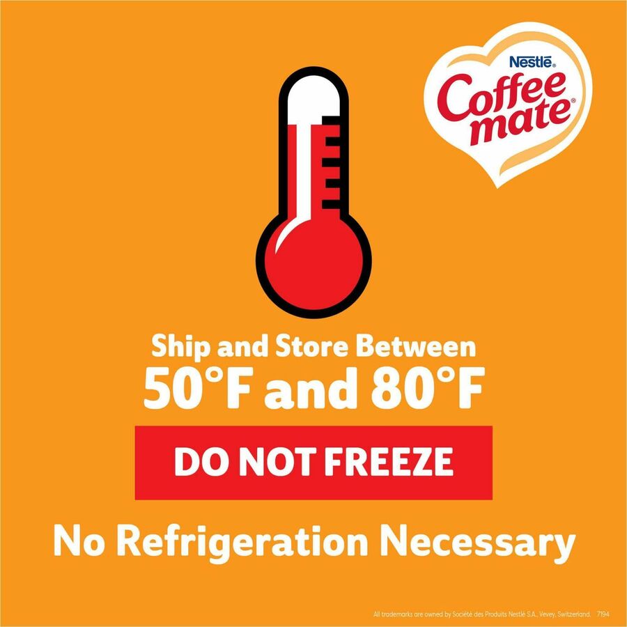 Coffee mate Pumpkin Spice Nondairy Liquid Creamer Singles - Pumpkin Spice Flavor - 0.38 fl oz (11 mL) - 50 Serving - 50 / Box