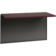 Lorell Fortress Modular Series Bridge - 48" Width x 24" Depth, x 1.1" Thickness Top - Material: Steel - Finish: Mahogany Laminate, Charcoal - Scratch Resistant, Stain Resistant, Ball-bearing Suspension, Grommet, Handle, Cord Management - 1 Each
