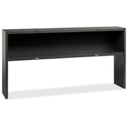 Lorell Fortress Modular Series Stack-on Hutch - x 72" Width - Material: Steel - Finish: Charcoal - Grommet, Cord Management - 1 Each