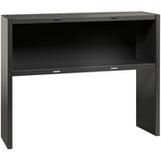 Lorell Fortress Modular Series Stack-on Hutch - x 48" Width - Material: Steel - Finish: Charcoal - Grommet, Cord Management - 1 Each