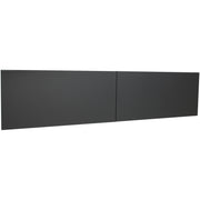 Lorell Fortress Modular Series Stack-On Hutch Door Kit - 72" Width - Lockable, Reinforced - Steel - Charcoal - 1 Each