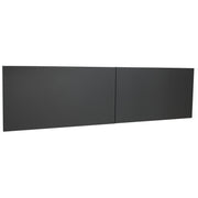 Lorell Fortress Modular Series Stack-On Hutch Door Kit - 60" Width - Lockable, Reinforced - Steel - Charcoal - 1 Each
