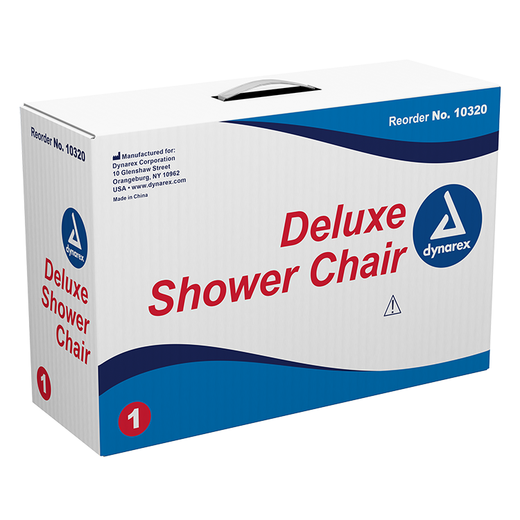 Deluxe Shower Chair w/ Back, Single, 1 Quantity per Box