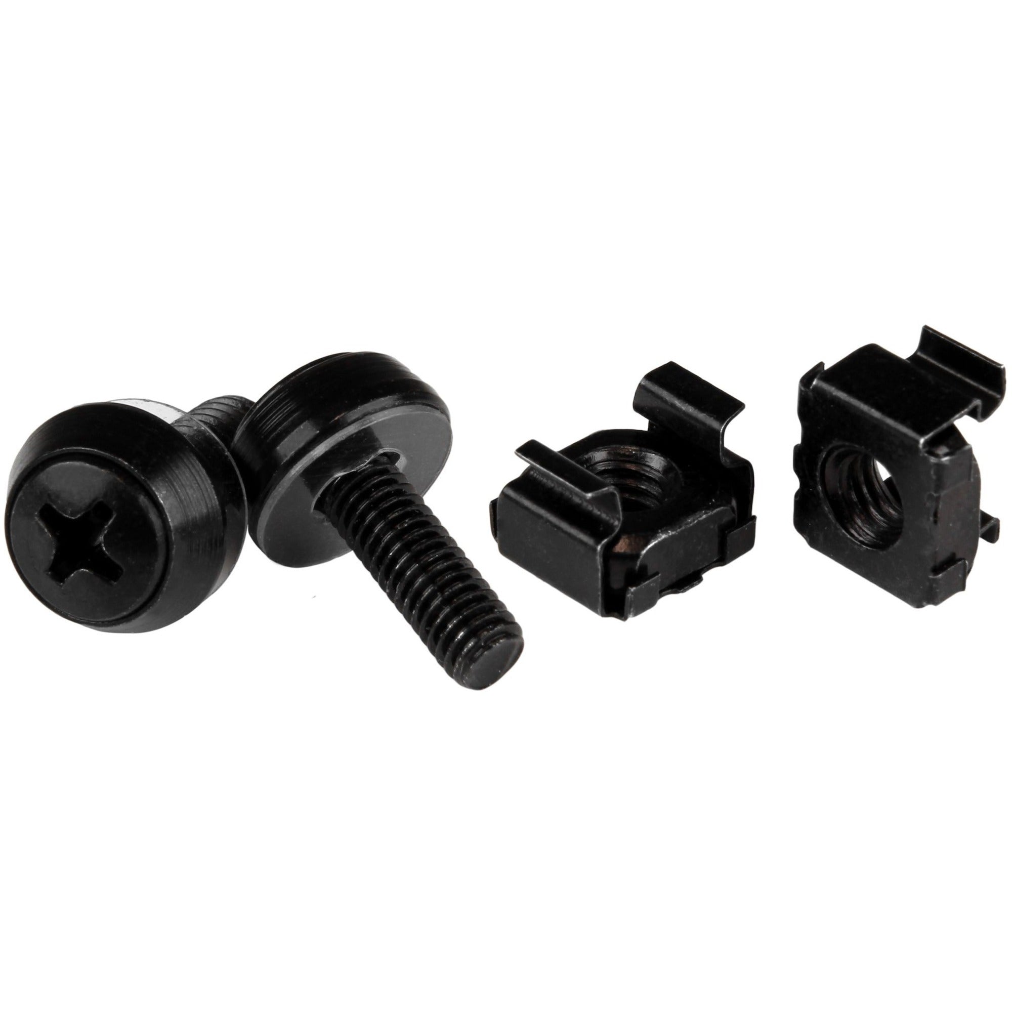 StarTech.com M5 x 12mm - Screws and Cage Nuts - 100 Pack, Black