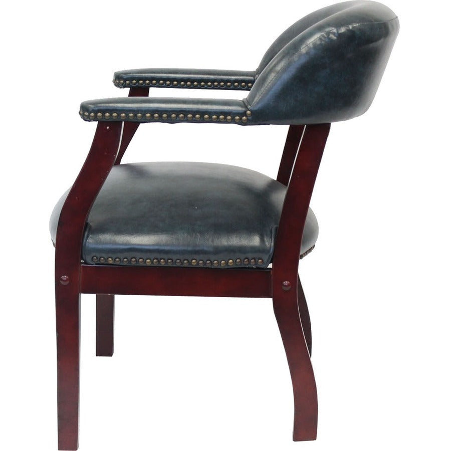 Boss Captain's Chair In Blue Vinyl