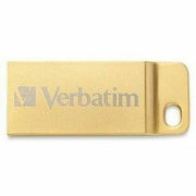 Verbatim Metal Executive USB 3.0 Flash Drive, 64 GB, Gold, 1 Each