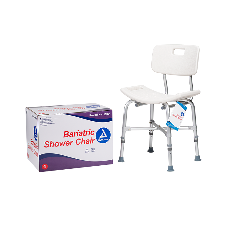 Bariatric Shower Chair w/ Back, Single, 1 Quantity per Box