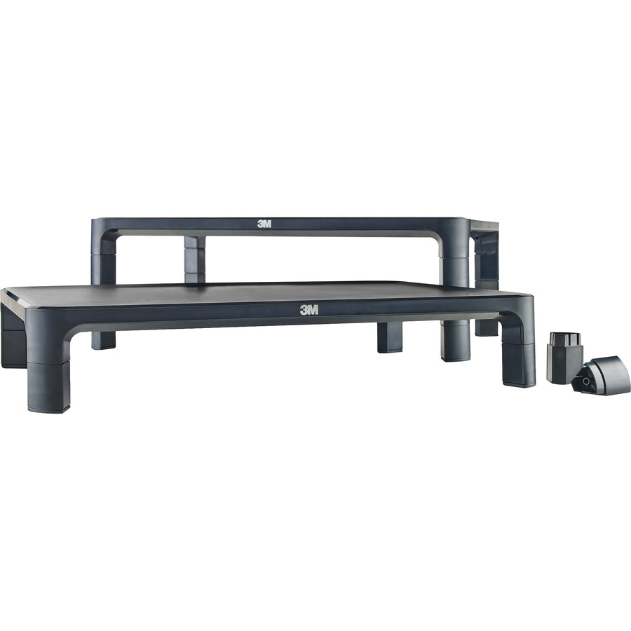 20 lb Load Capacity - 5.50" Height x 16" Width x 12" Depth - Desktop - Silver, Black