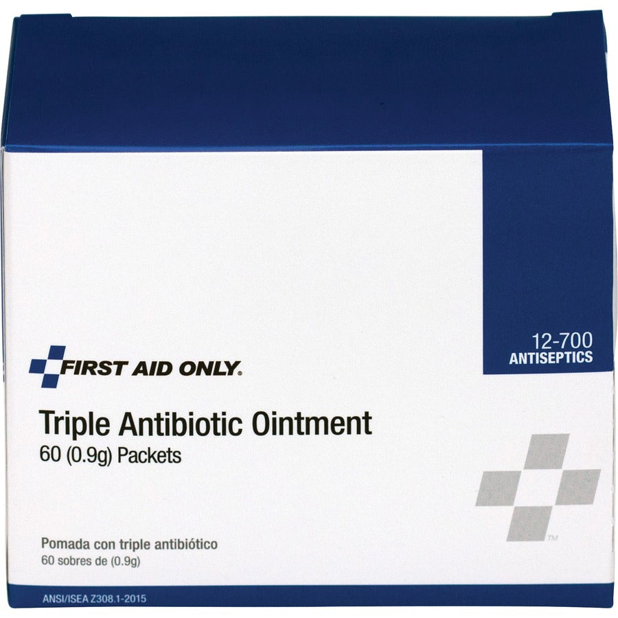 First Aid Only Triple Antibiotic Ointment Packets, 60 Packets per Box