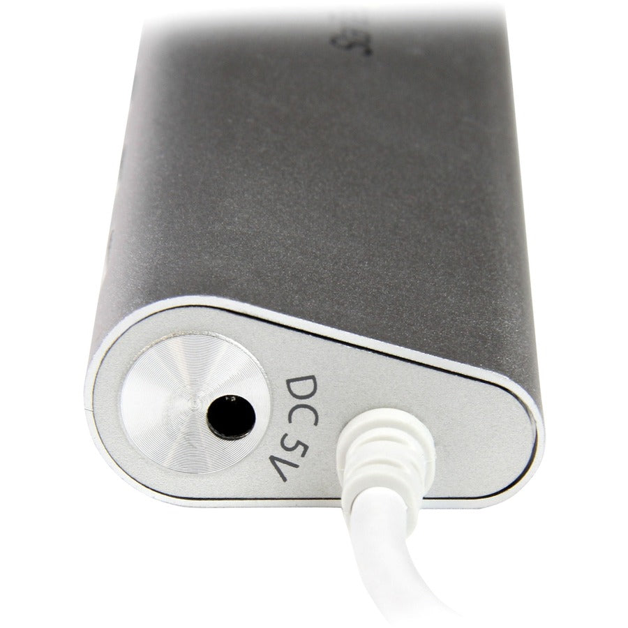 StarTech.com 7 Port Compact USB 3.0 Hub with Built-in Cable - Aluminum USB Hub - Silver