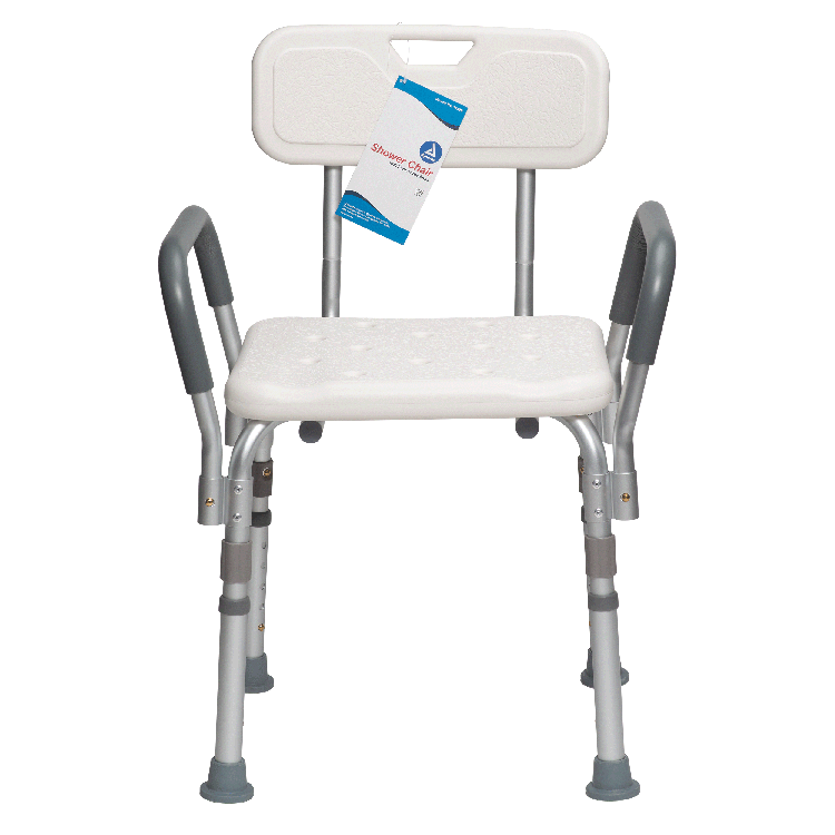 Shower Chair w/ Removable Back and Arms, Single, 1 Quantity per Box