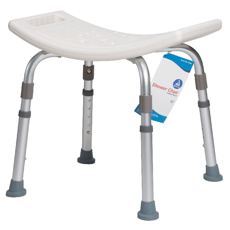 Shower Chair Without Back, Single, 1 Quantity per Box