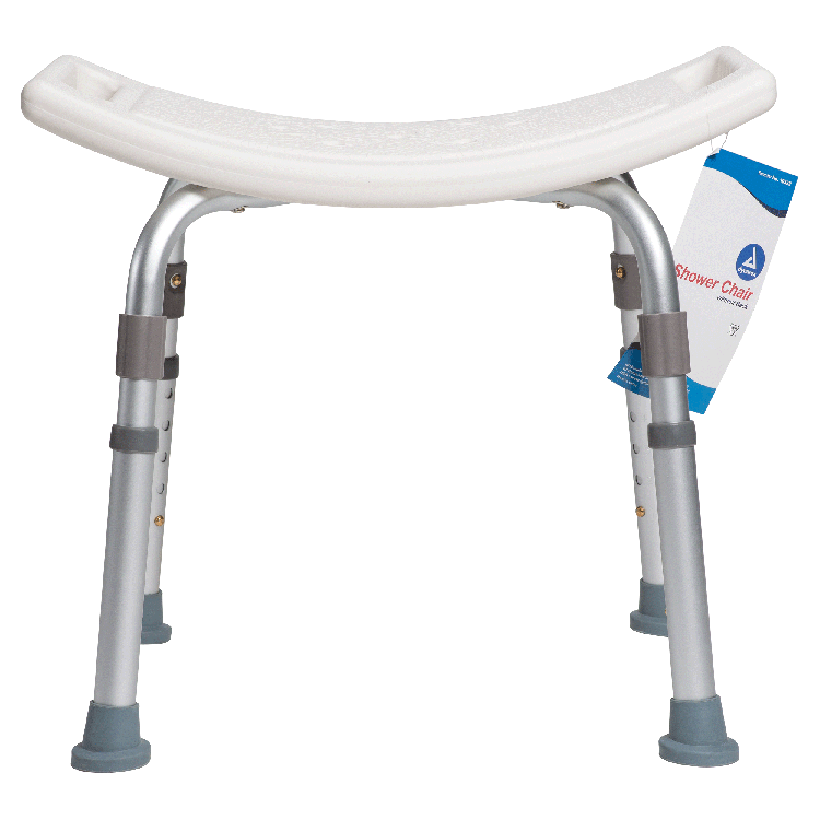Shower Chair Without Back, Single, 1 Quantity per Box