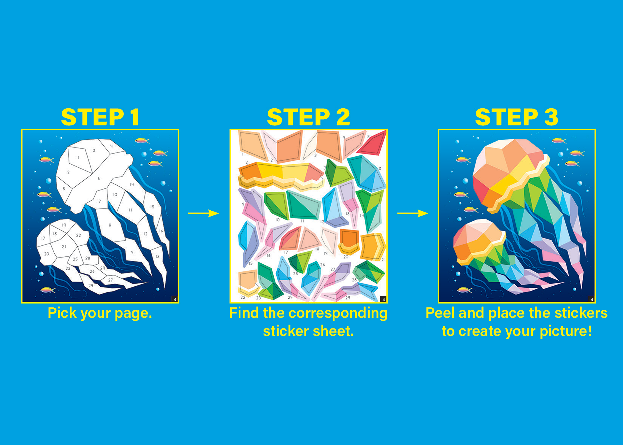Ocean Life Modern Mosaics Stick to the Numbers