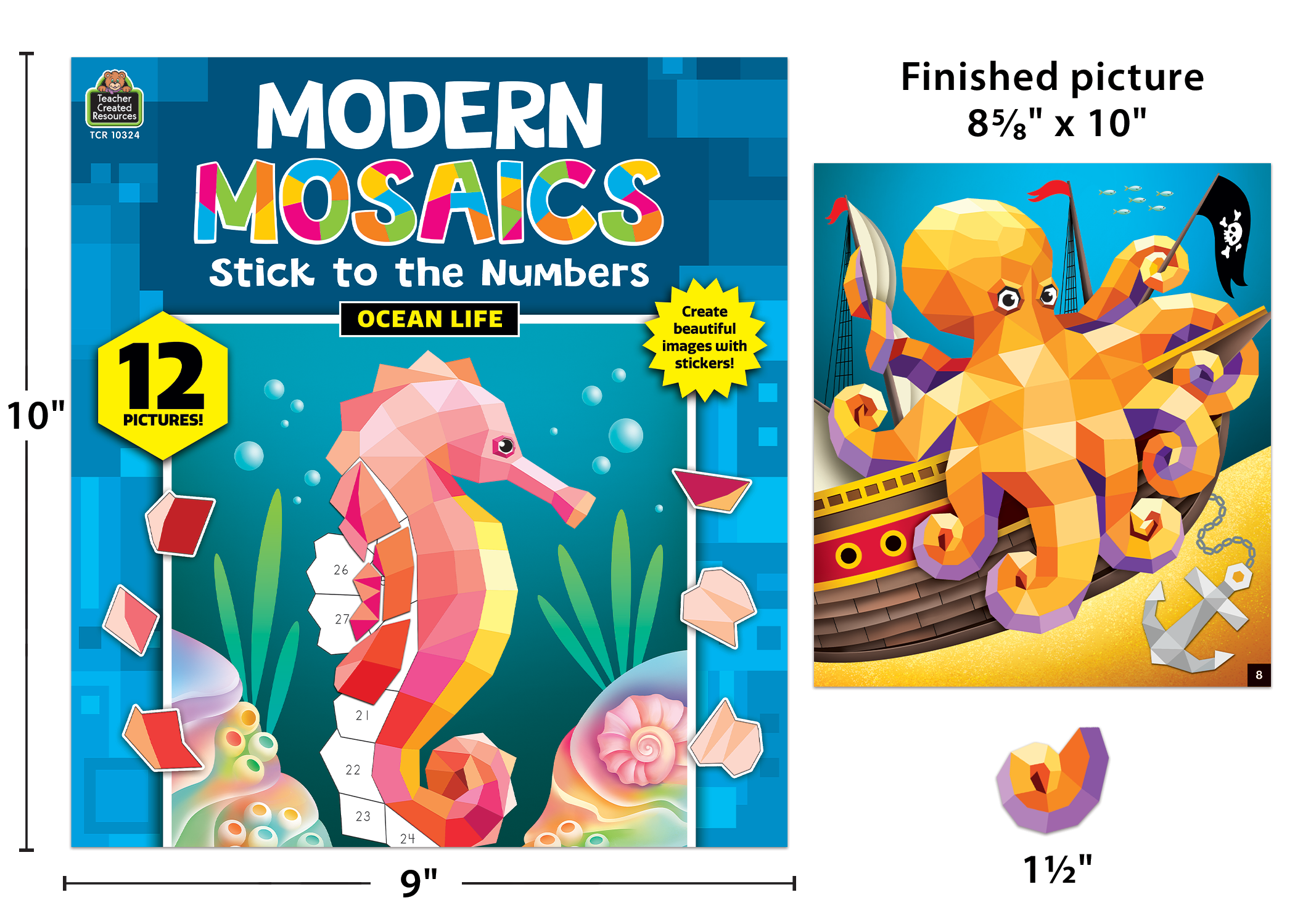 Ocean Life Modern Mosaics Stick to the Numbers