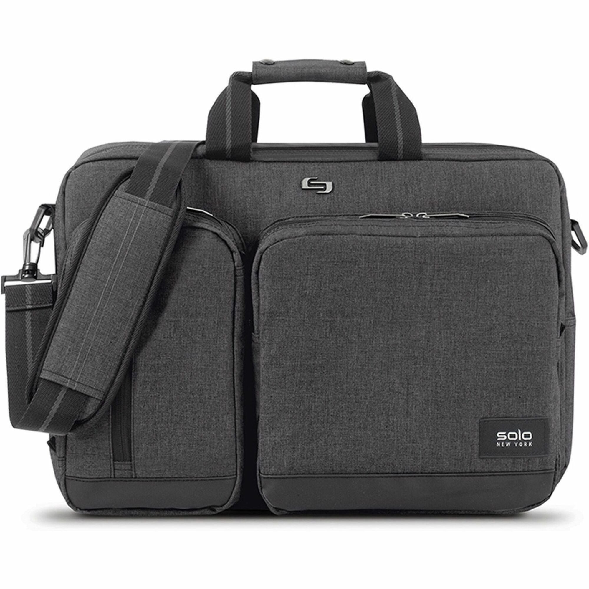 Damage Resistant - Polyester Body - Handle, Shoulder Strap, Backpack Strap - 12.5" Height x 17" Width x 5" Depth - 1 Each