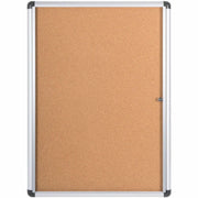36.60" Board Height x 26.40" Board Width x 0.70" Board Depth - Natural Cork Surface - Magnetic, Resilient, Locking Door, Self-healing - Anodized Aluminum Frame - 38" Height x 28" Width - 1 Each