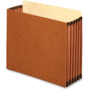 Pendaflex Heavy-Duty Letter File Pockets, Straight Top Tab, 8.5" x 11", 5.25" Expansion, 22 pt. Brown, Reinforced Tyvek Gusset, 30% Recycled, 10/Box