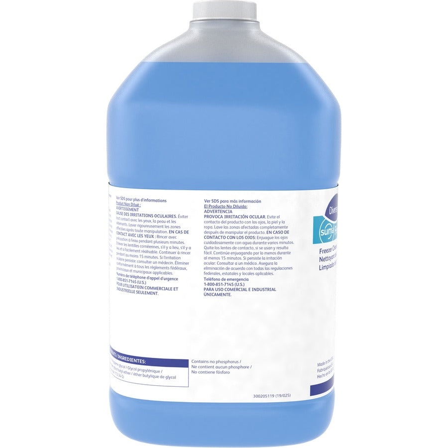 Diversey Suma Freeze D2.9 Freezer Cleaner, Ready-To-Use, 128 fl oz (4 quart), Phosphate-free, Residue-free, Fragrance-free, Blue, 1 Each
