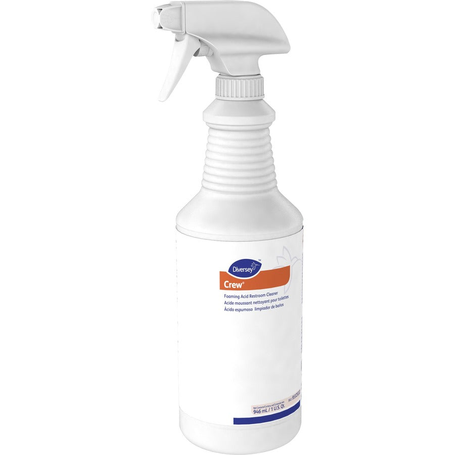 Diversey Foaming Acid Restroom Cleaner, Ready-To-Use, 32 fl oz (1 quart), Red, 1 Each