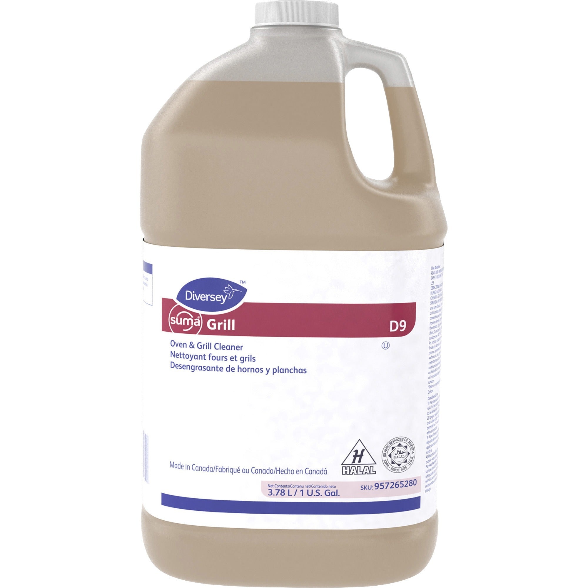 Diversey Suma Oven/Grill Cleaner, Ready-To-Use Liquid, 128 fl oz (4 quart), Heavy Duty, Brown, 1 Each