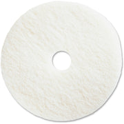 Genuine Joe Polishing Floor Pad, 13" Diameter x 1" Thickness, White, Resin/Fiber, 175-350 RPM, 5 Pads per Carton