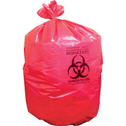 Heritage 1.3 mil Red Biohazard Can Liners, 37" x 50", Low Density LLDPE, 1 Carton