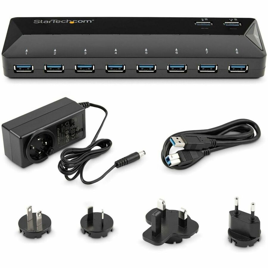 StarTech.com 10-Port USB 3.0 Hub with Charge and Sync Ports - 2 x 1.5A Ports