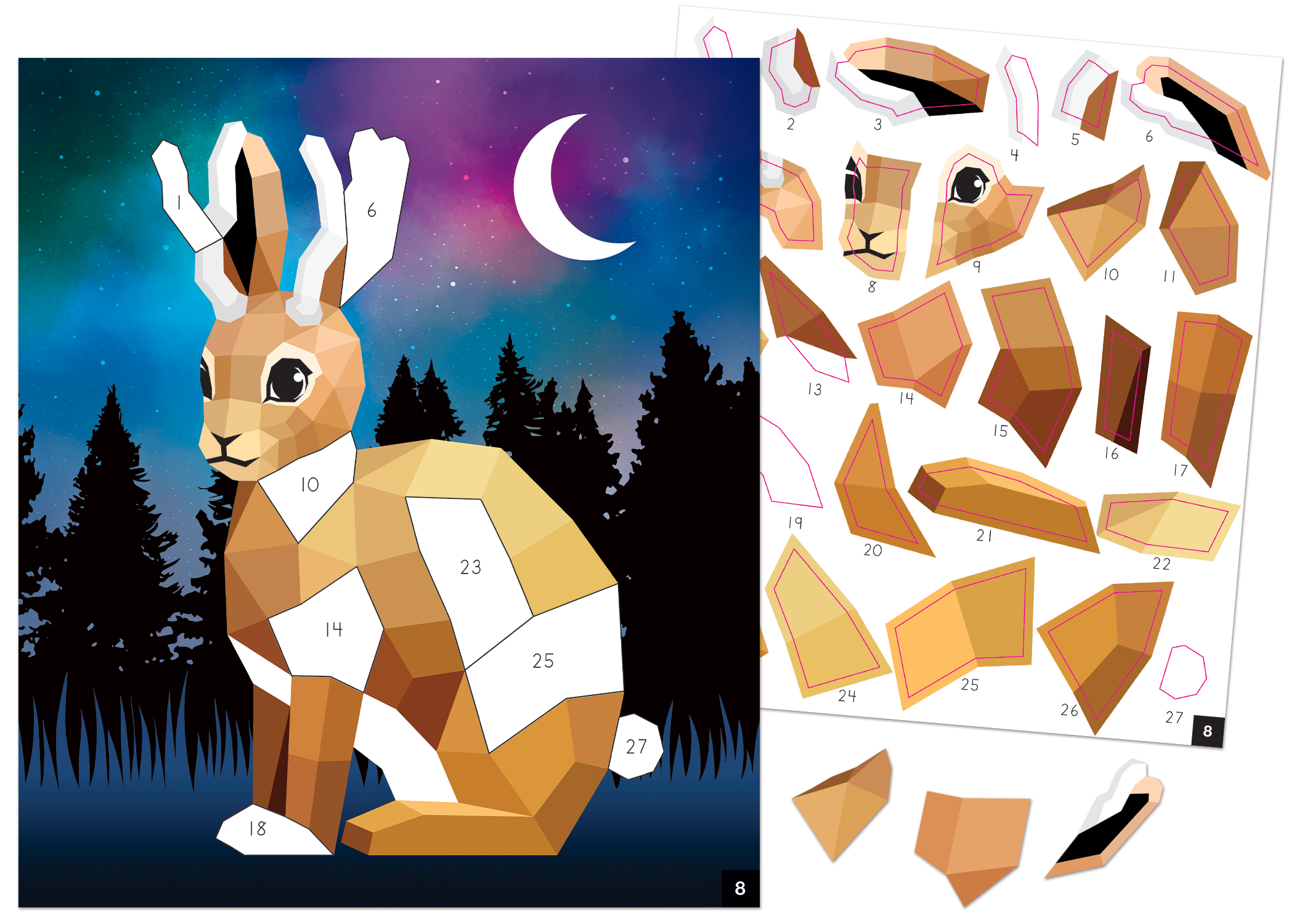 Magical Creatures Modern Mosaics Stick to the Numbers