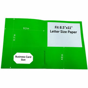 Sparco Letter Pocket Folder, 8 1/2" x 11", 2 Internal Pockets, Apple Green, 1 Box