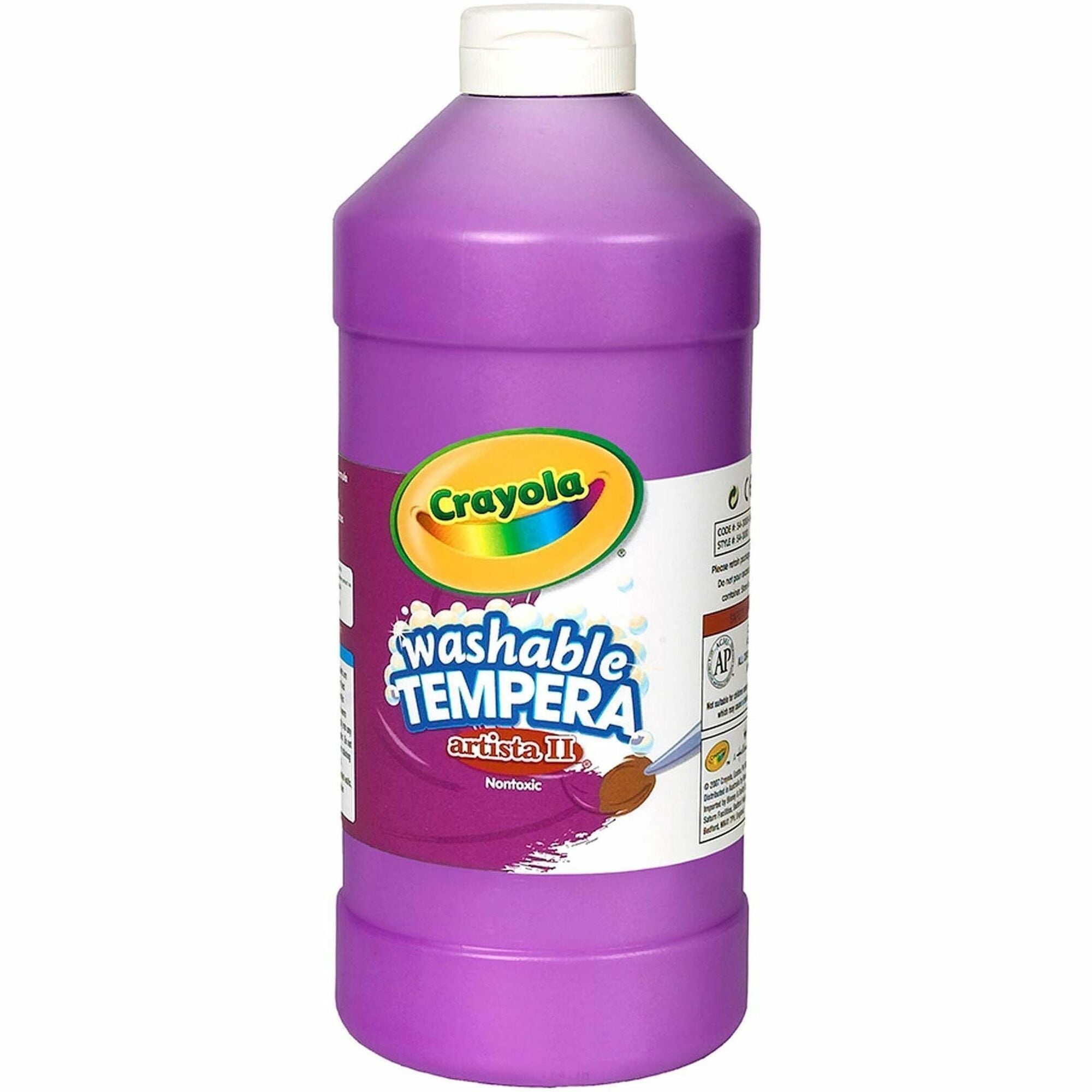 Crayola Washable Tempera Paint - 1 Color(s) - Violet - 1 quart - Washable - 1 Each