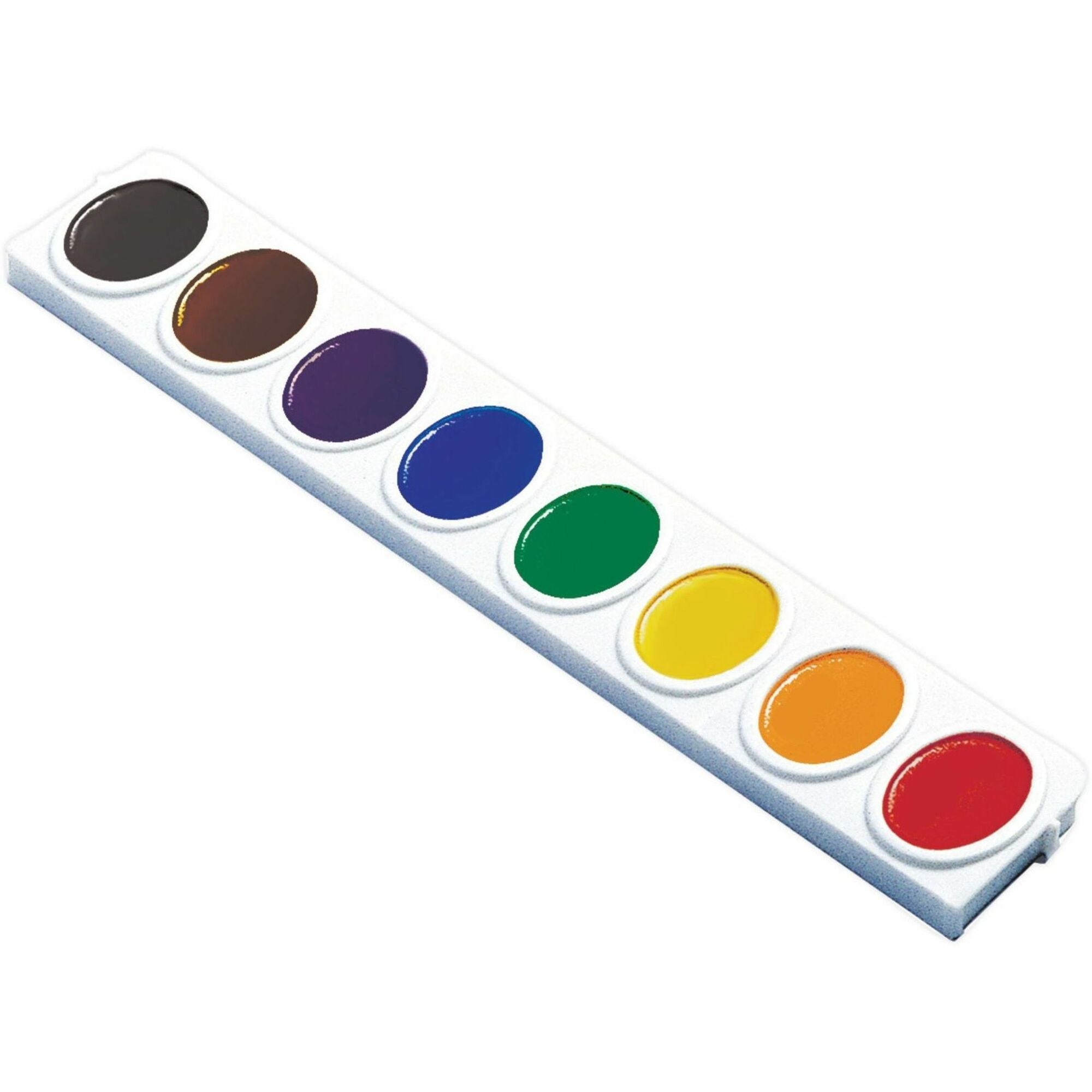 Watercolors, Oval Pan Refill Tray, 8 Colors Per Tray, 3 Trays