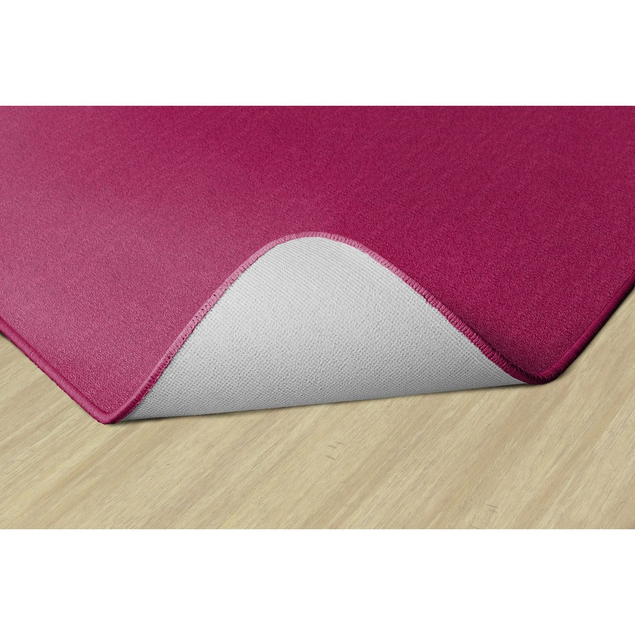 Flagship Carpets Classic Solid Color 6' Square Rug - Floor Rug - Classic, Traditional - 72" Length x 72" Width - Square - Cranberry - Nylon