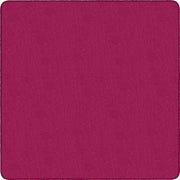 Flagship Carpets Classic Solid Color 6' Square Rug - Floor Rug - Classic, Traditional - 72" Length x 72" Width - Square - Cranberry - Nylon