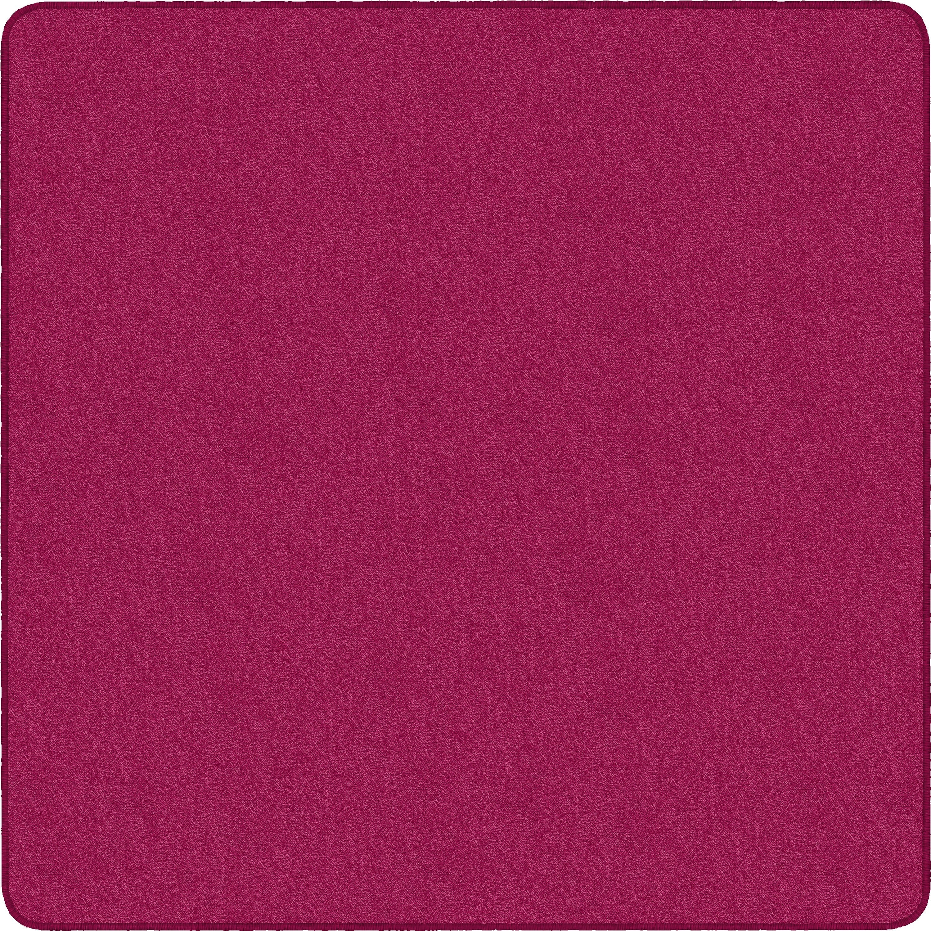 Flagship Carpets Classic Solid Color 6' Square Rug - Floor Rug - Classic, Traditional - 72" Length x 72" Width - Square - Cranberry - Nylon