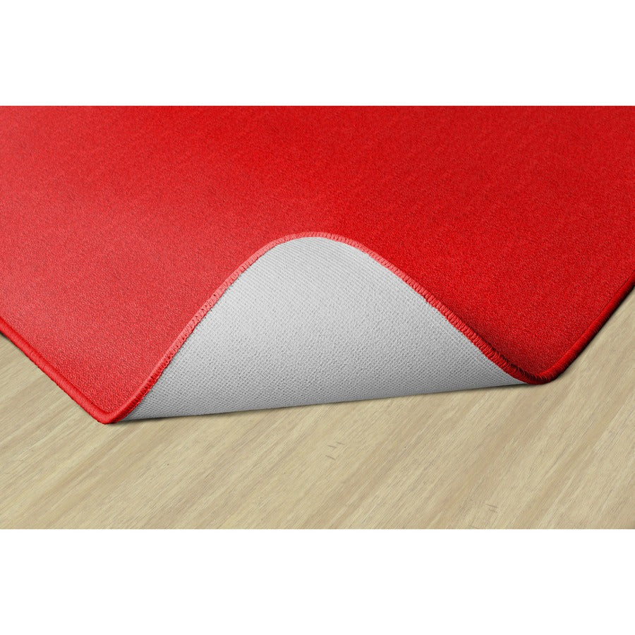 Flagship Carpets Classic Solid Color 6' Square Rug - Floor Rug - Classic, Traditional - 72" Length x 72" Width - Square - Red - Nylon
