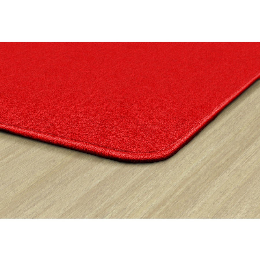 Flagship Carpets Classic Solid Color 6' Square Rug - Floor Rug - Classic, Traditional - 72" Length x 72" Width - Square - Red - Nylon