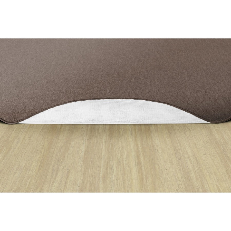 Flagship Carpets Classic Solid Color 6' Round Rug - Floor Rug - Classic, Traditional - 72" Length x 72" Width - Circle - Almond - Nylon