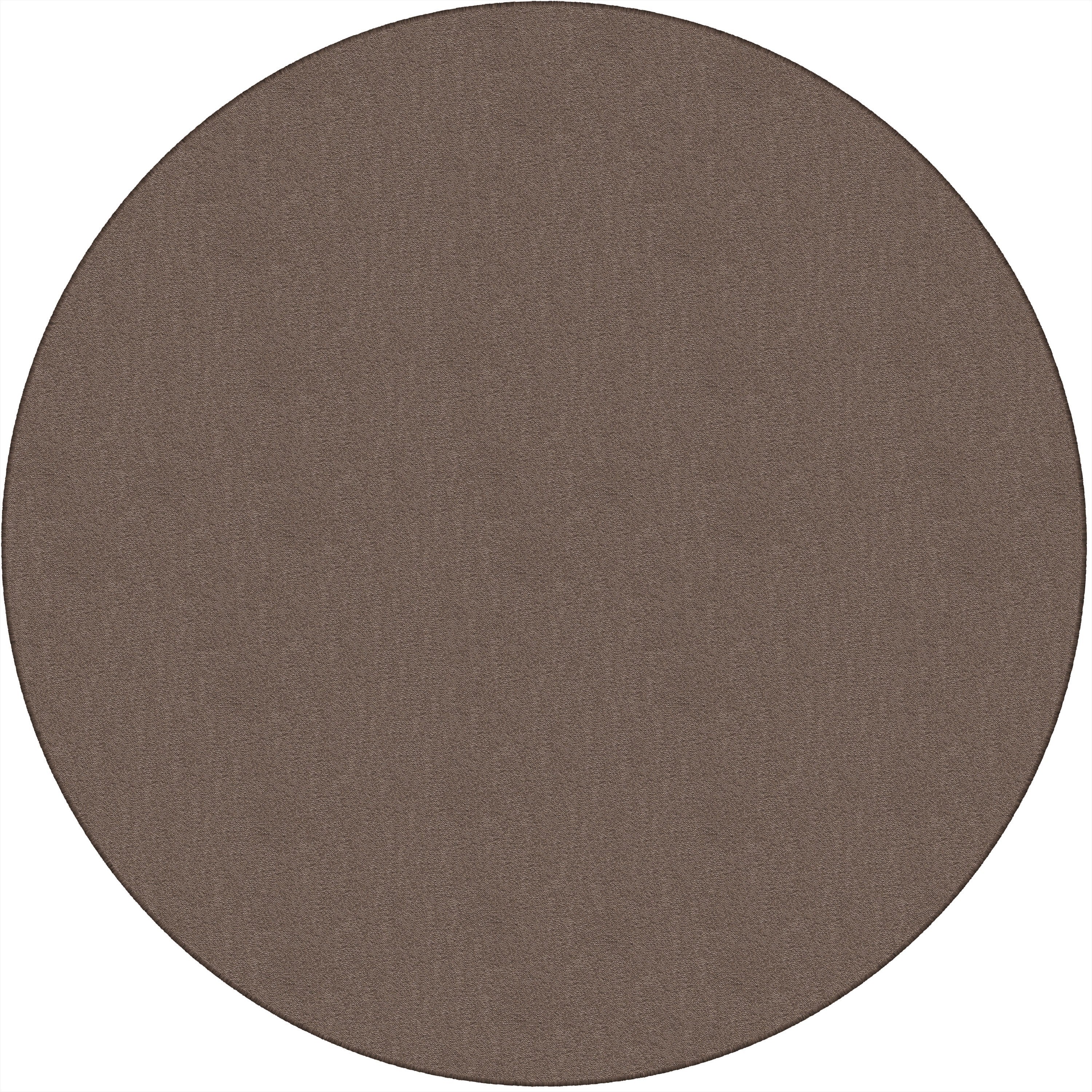 Flagship Carpets Classic Solid Color 6' Round Rug - Floor Rug - Classic, Traditional - 72" Length x 72" Width - Circle - Almond - Nylon
