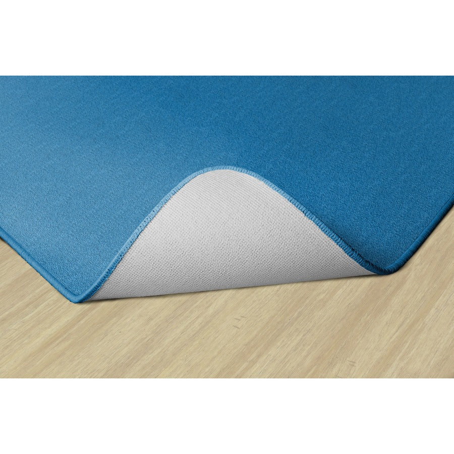 Flagship Carpets Classic Solid Color 9' Rectangle Rug - Floor Rug - Classic, Traditional - 108" Length x 72" Width - Rectangle - Blue - Nylon