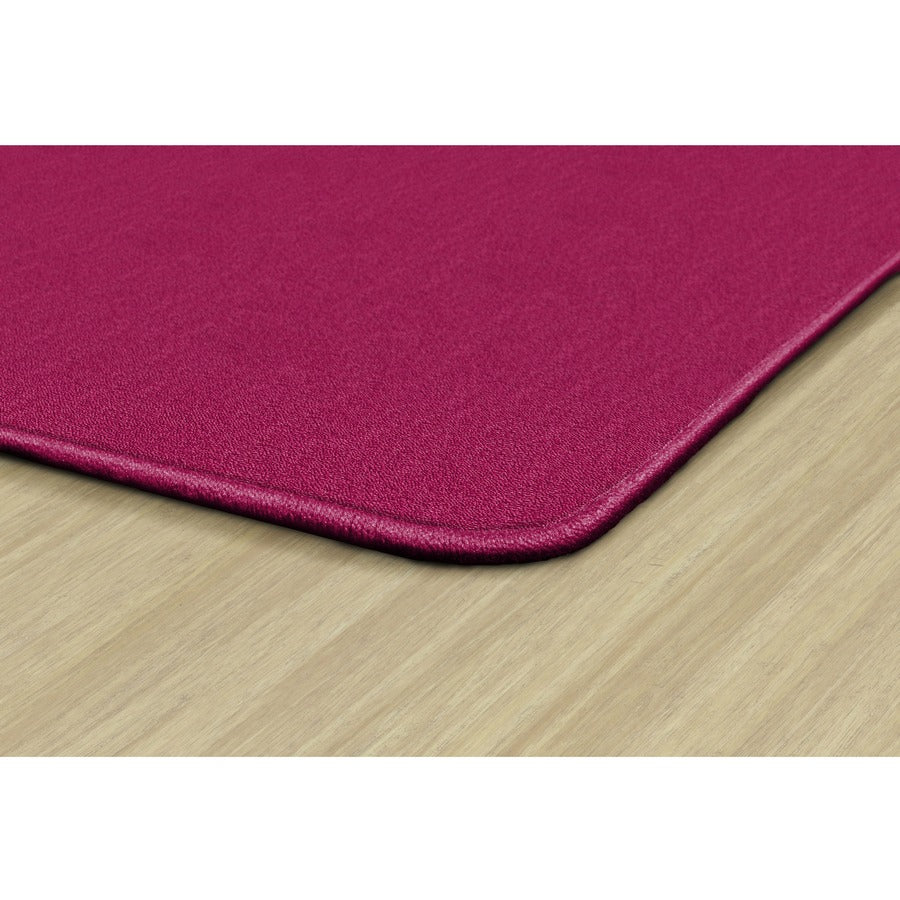 Flagship Carpets Classic Solid Color 9' Rectangle Rug - Floor Rug - Classic, Traditional - 108" Length x 72" Width - Rectangle - Cranberry - Nylon