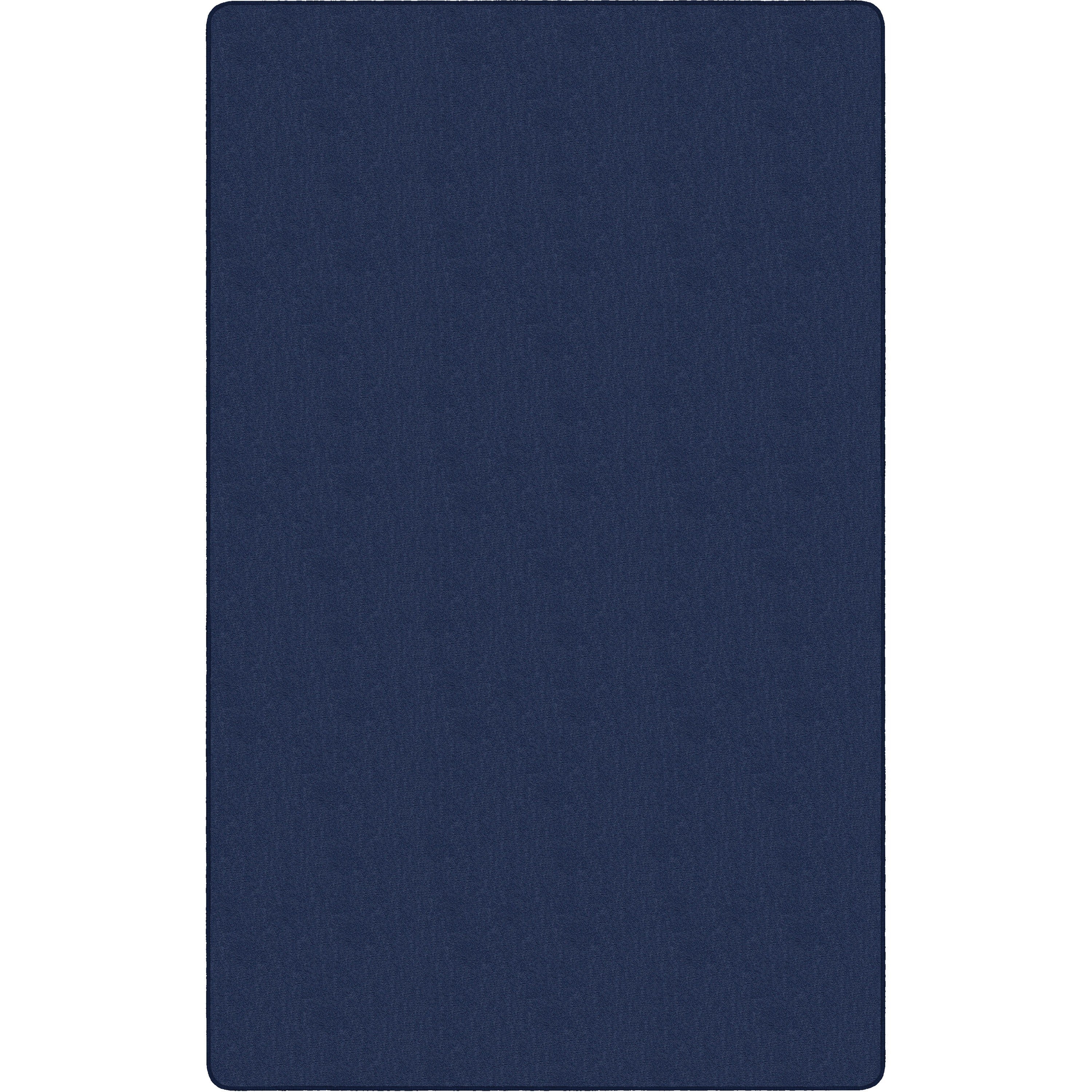 Flagship Carpets Classic Solid Color 9' Rectangle Rug - Floor Rug - Classic, Traditional - 108" Length x 72" Width - Rectangle - Navy - Nylon