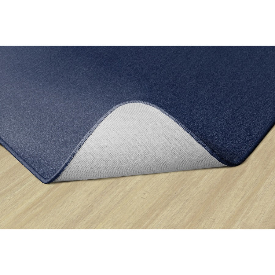 Flagship Carpets Classic Solid Color 9' Rectangle Rug - Floor Rug - Classic, Traditional - 108" Length x 72" Width - Rectangle - Navy - Nylon